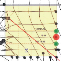 map of Montney gas injection pattern