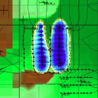 Water saturation map