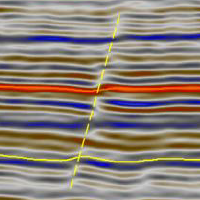 high angle fault in seismic